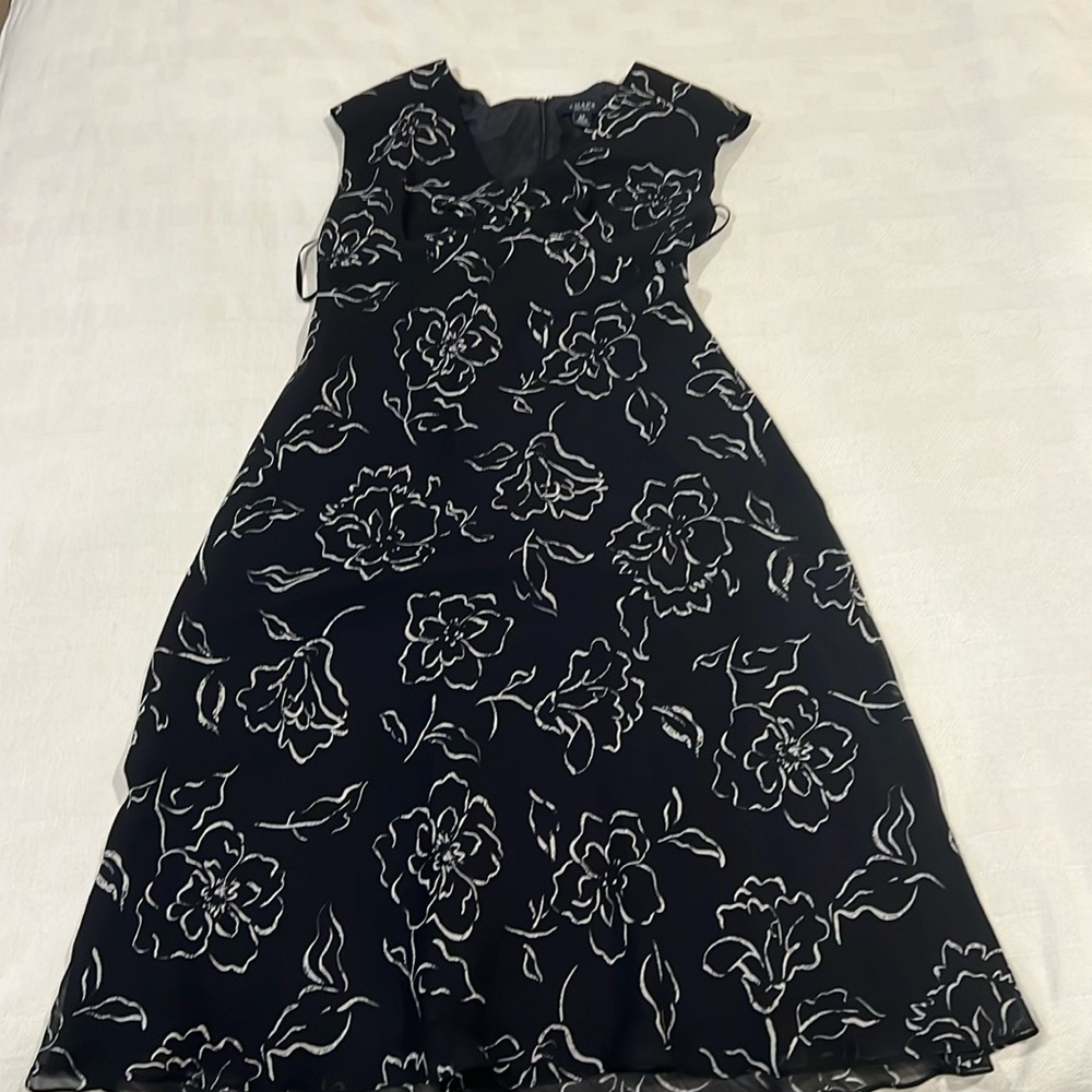 Chaps navy/ white dress